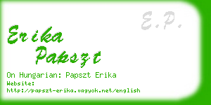 erika papszt business card